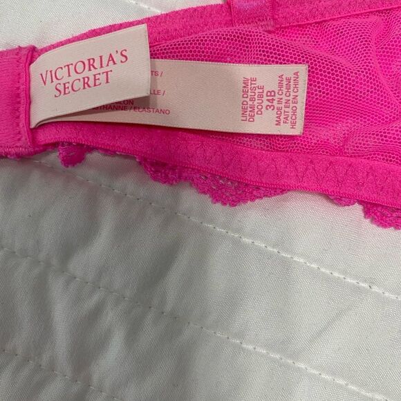 Victoria’s Secret Lined Demi/Demi Buste Double Bra Women Size 34B - Picture 6 of 6